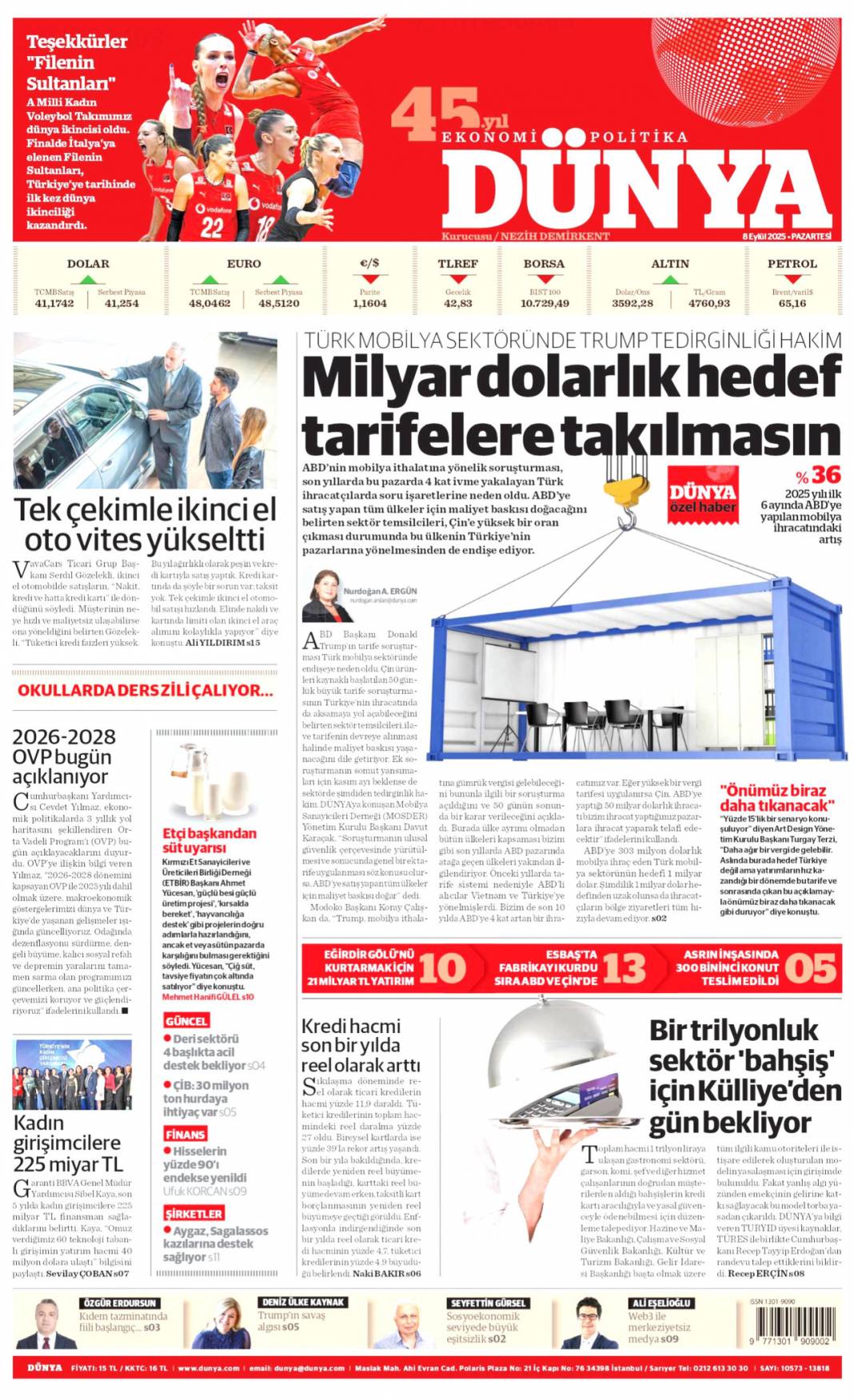 40 Milyonluk 'maaş' müdürü yaktı: 8 Eylül 2025 Pazartesi, güncel gazete manşetleri... 8