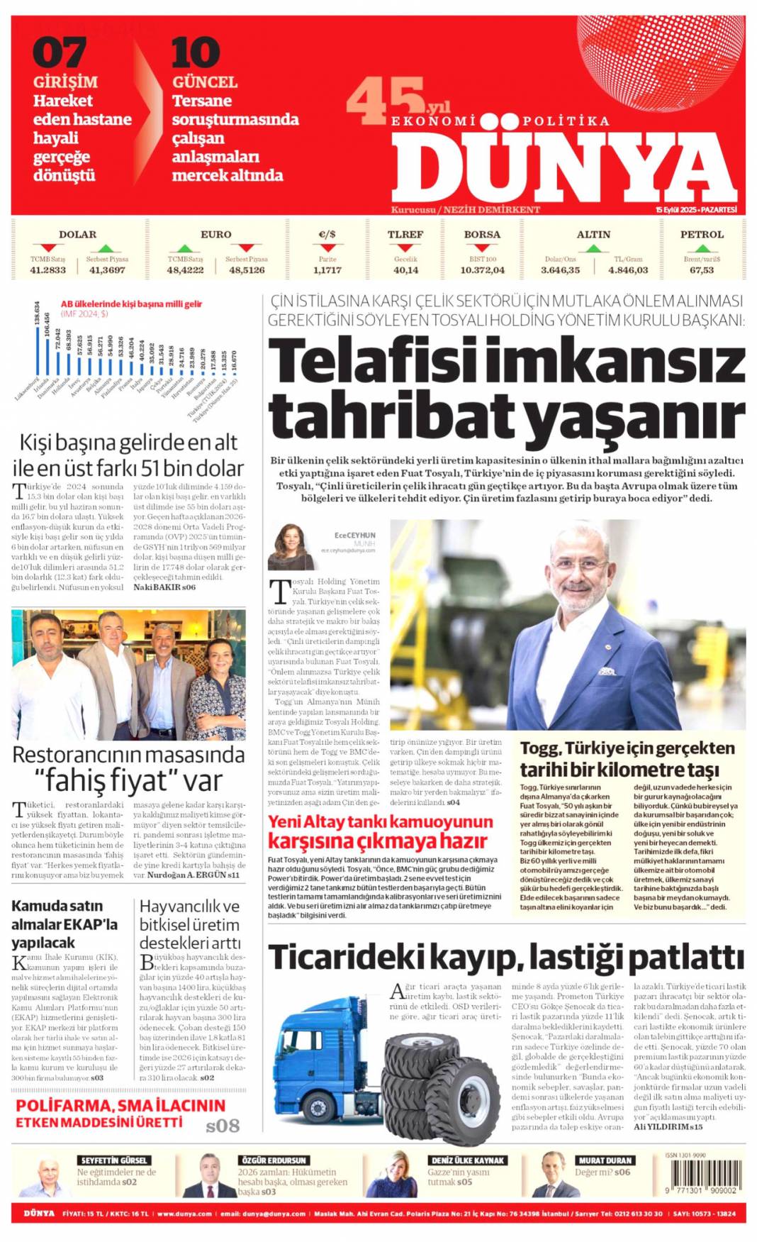 CHP için kritik gün! 15 Eylül 2025 Pazartesi güncel gazete manşetleri 10