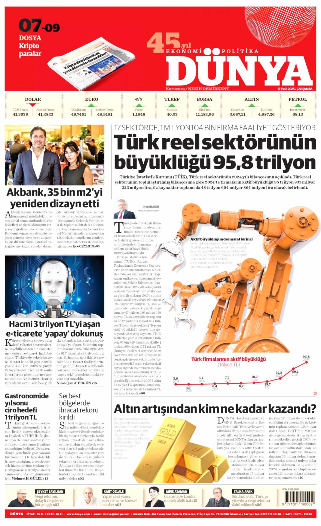 Netanyahu'nun sonu Hitler gibi olacak: 17 Eylül 2025 Çarşamba güncel gazete manşetleri 22