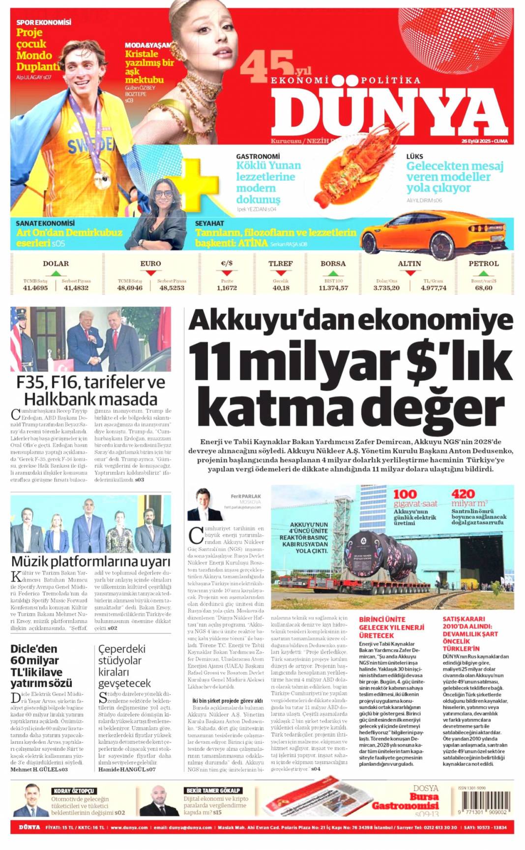 Sıcak mesajlar sıkı pazarlık: 26 Eylül 2025 Cuma merak edilen güncel gazete manşetleri 10