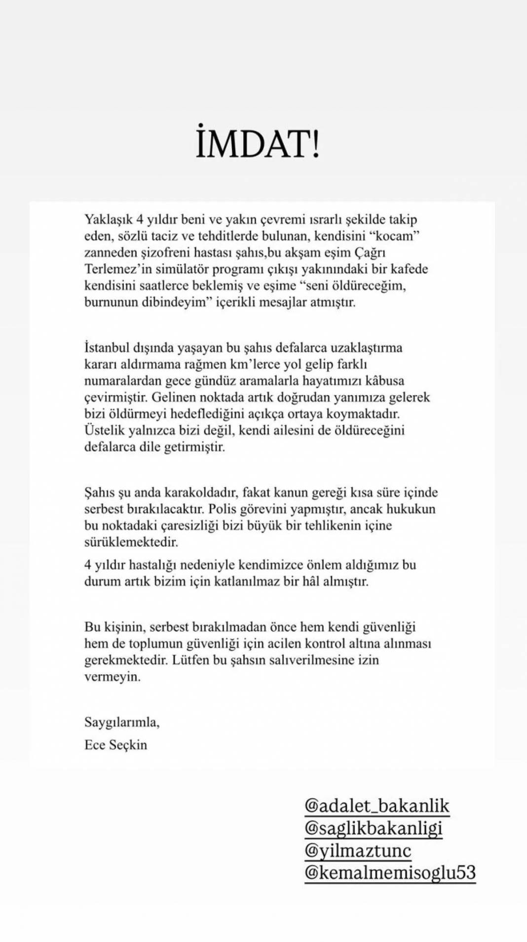 Güzel Şarkıcı Ece Seçkin'den Yardım Çığlığı! 'İmdat' sapığım var yardım edin 6