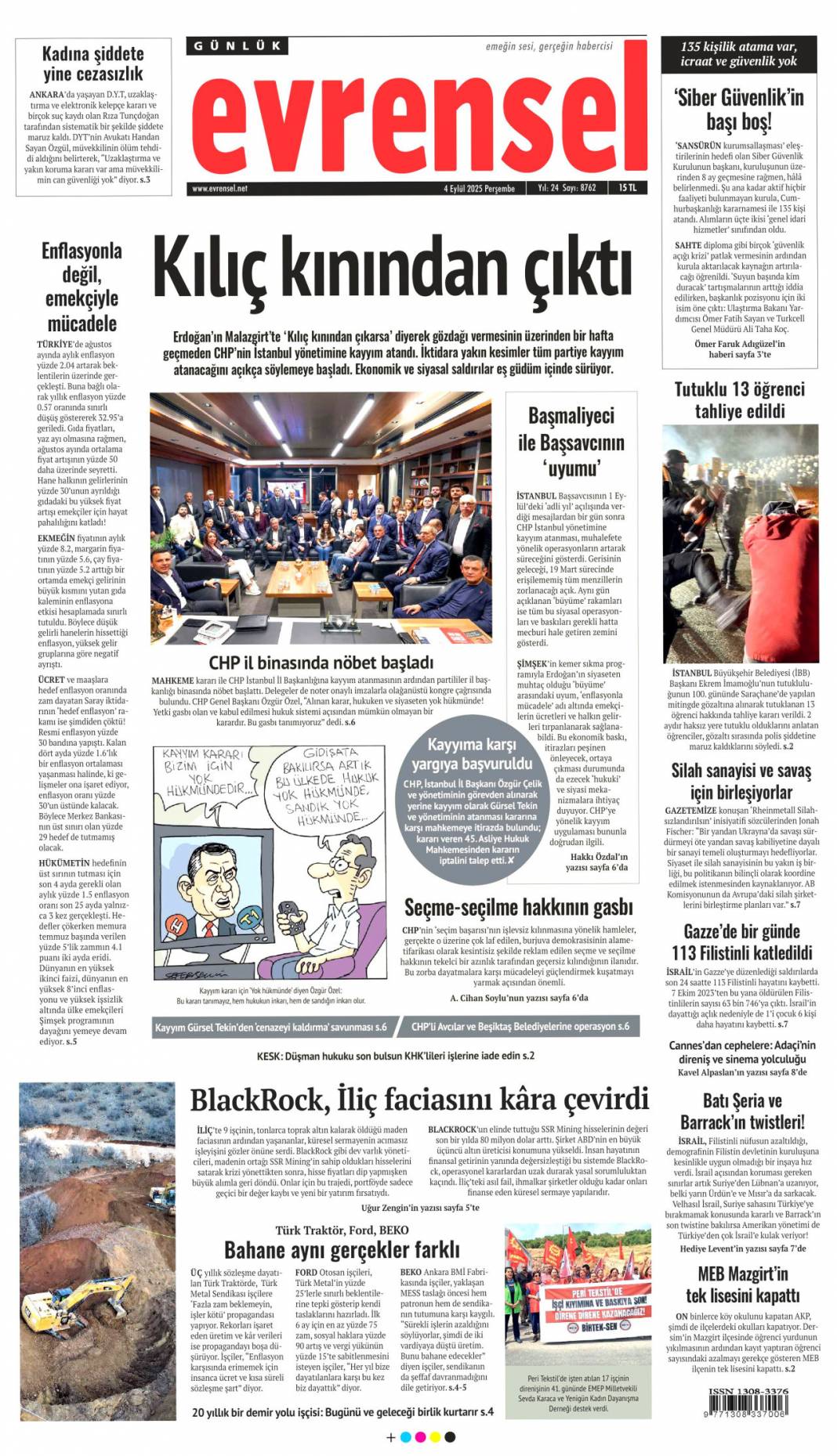 CHP'li başkandan bankamatikçi itiraf: 4 Eylül 2025 Perşembe güncel gazete manşetleri... 10