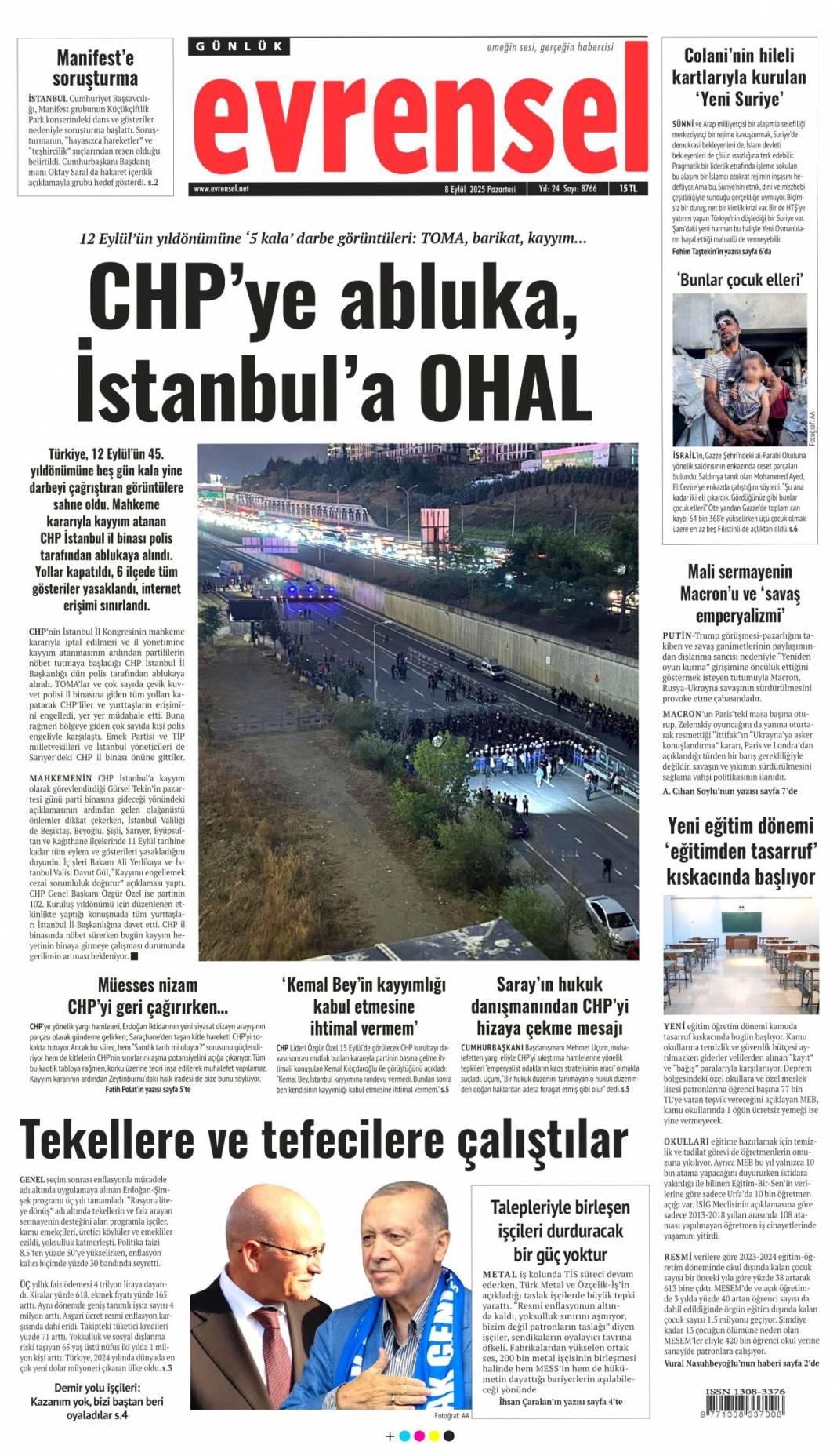 40 Milyonluk 'maaş' müdürü yaktı: 8 Eylül 2025 Pazartesi, güncel gazete manşetleri... 9