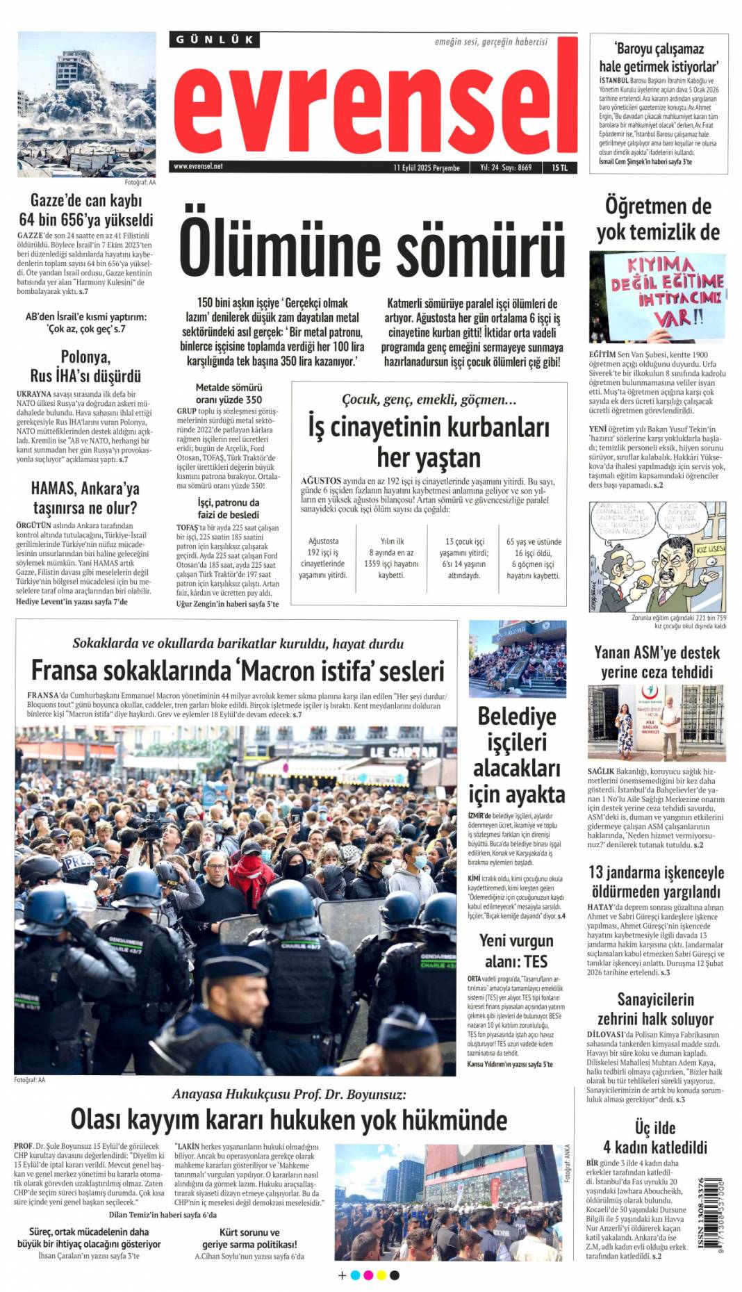 Katmerli yolsuzluk: 11 Eylül 2025 Perşembe güncel gazete manşetleri 22