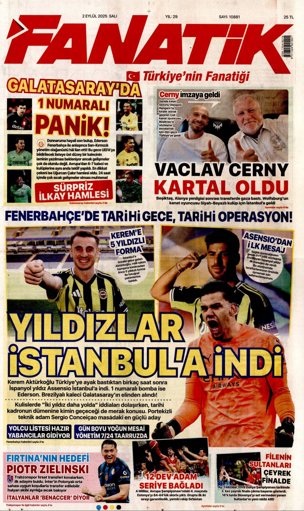 Çin'de dostluk tazelendi: 2 Eylül 2025 Salı güncel gazete manşetleri 25