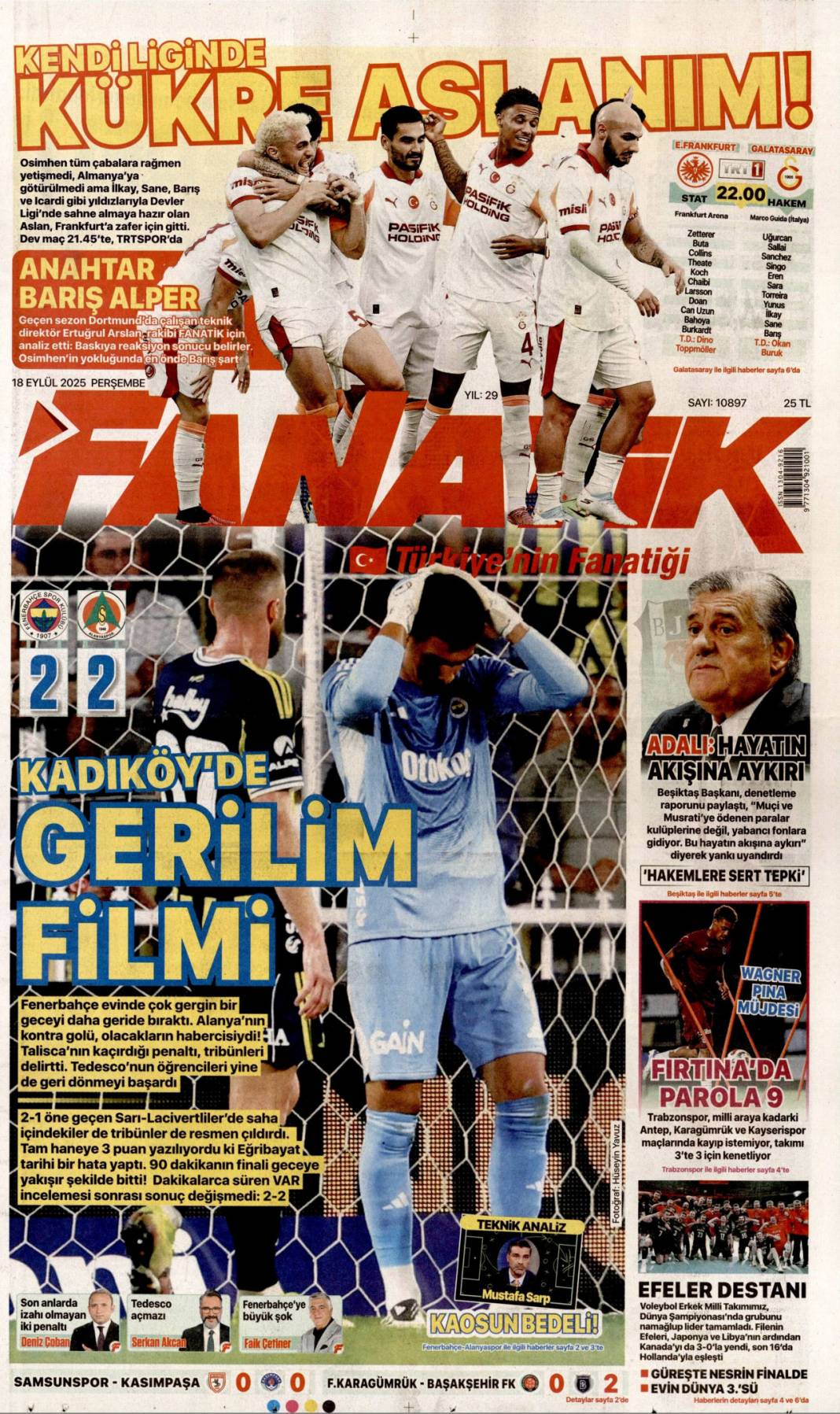 Kudüs'te ferman Gazze'de tapu bizde: 18 Eylül 2025 Perşembe güncel gazete manşetleri 28