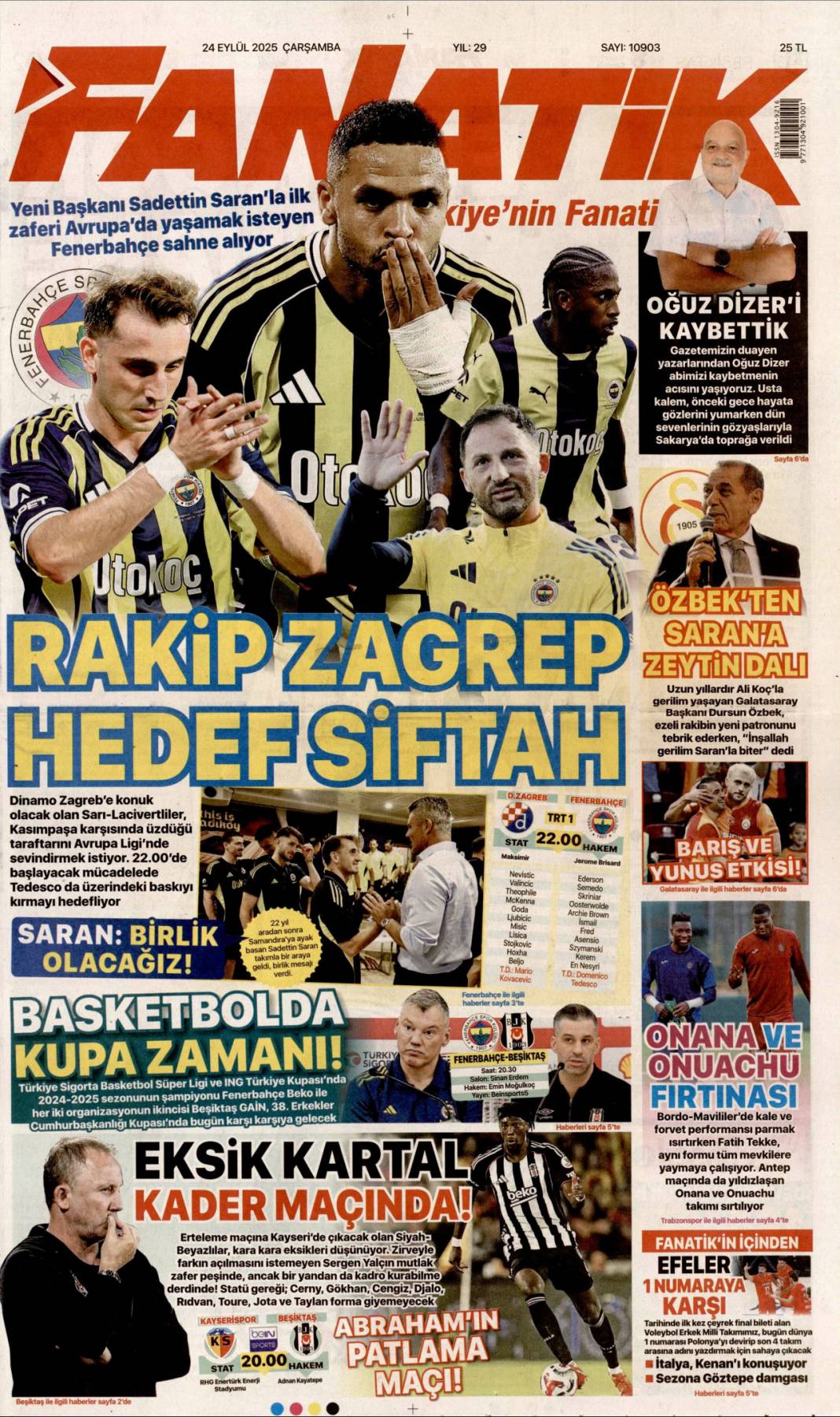 Hangi vicdan buna dayanır: 24 Eylül 2025 Çarşamba güncel gazete manşetleri 22