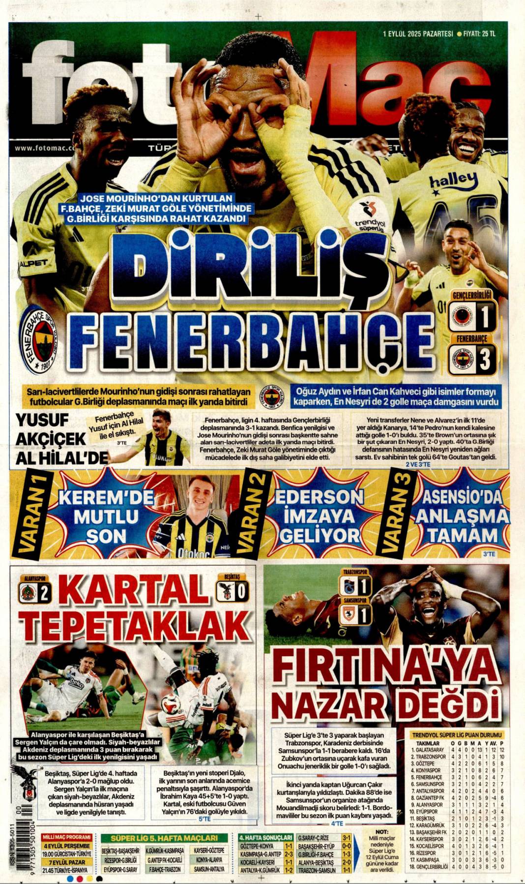 Tabancayla nasıl girdi? 1 Eylül 2025 Pazartesi gazete manşetleri 25