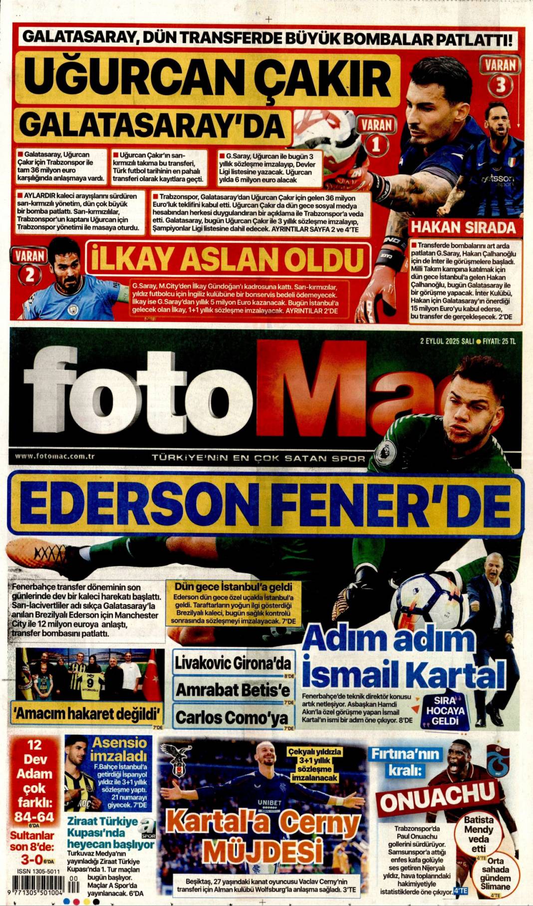 Çin'de dostluk tazelendi: 2 Eylül 2025 Salı güncel gazete manşetleri 24