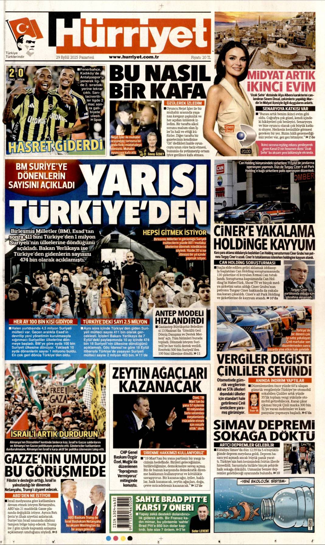 Biz bize yeteriz: 29 Eylül 2025 Pazartesi merak edilen güncel gazete manşetleri... 5