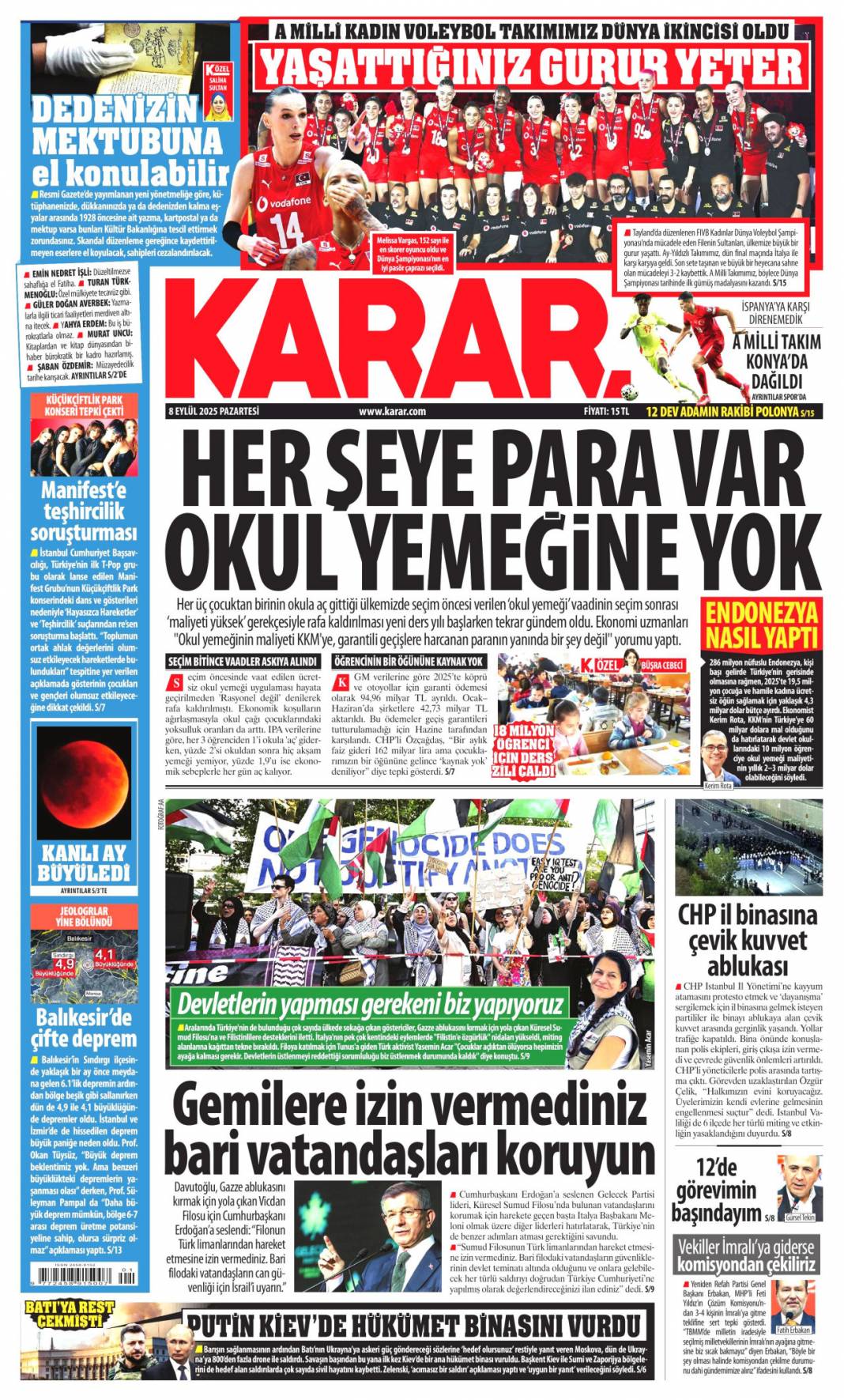 40 Milyonluk 'maaş' müdürü yaktı: 8 Eylül 2025 Pazartesi, güncel gazete manşetleri... 10