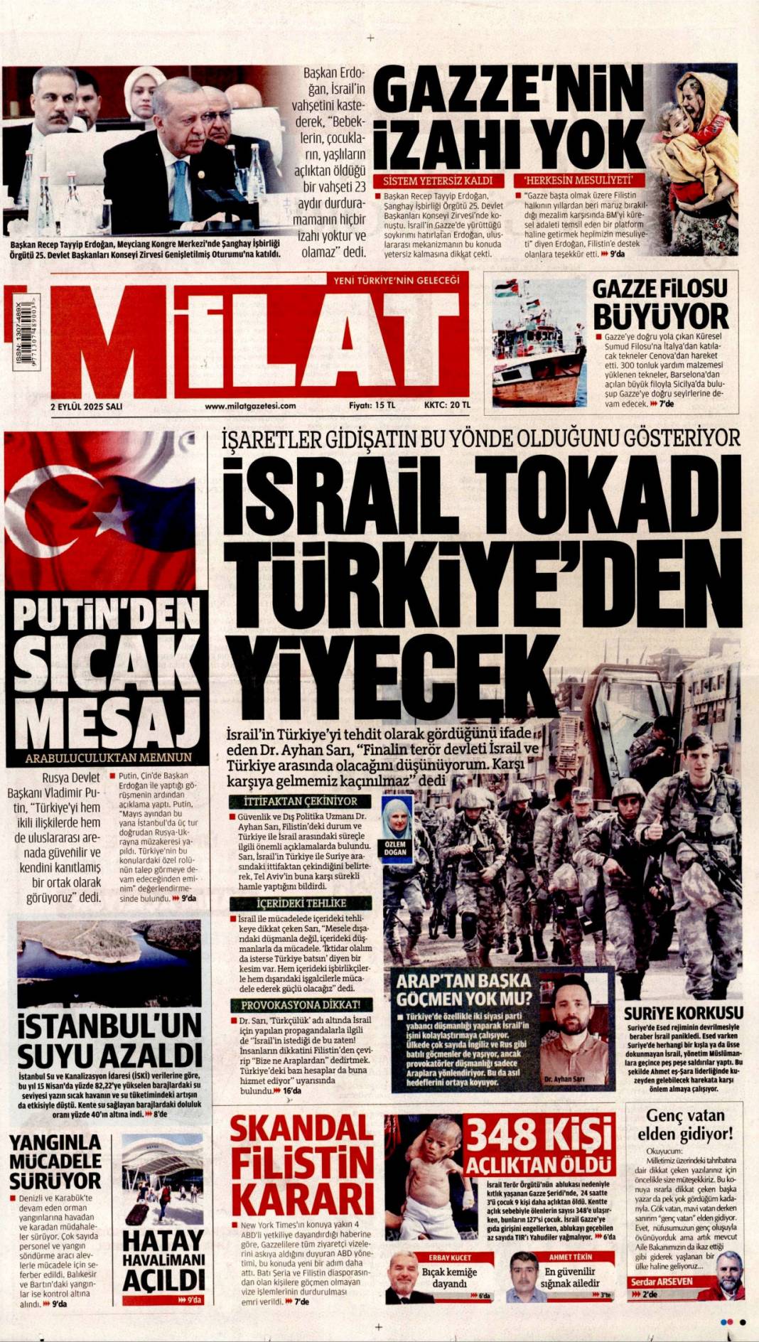 Çin'de dostluk tazelendi: 2 Eylül 2025 Salı güncel gazete manşetleri 8