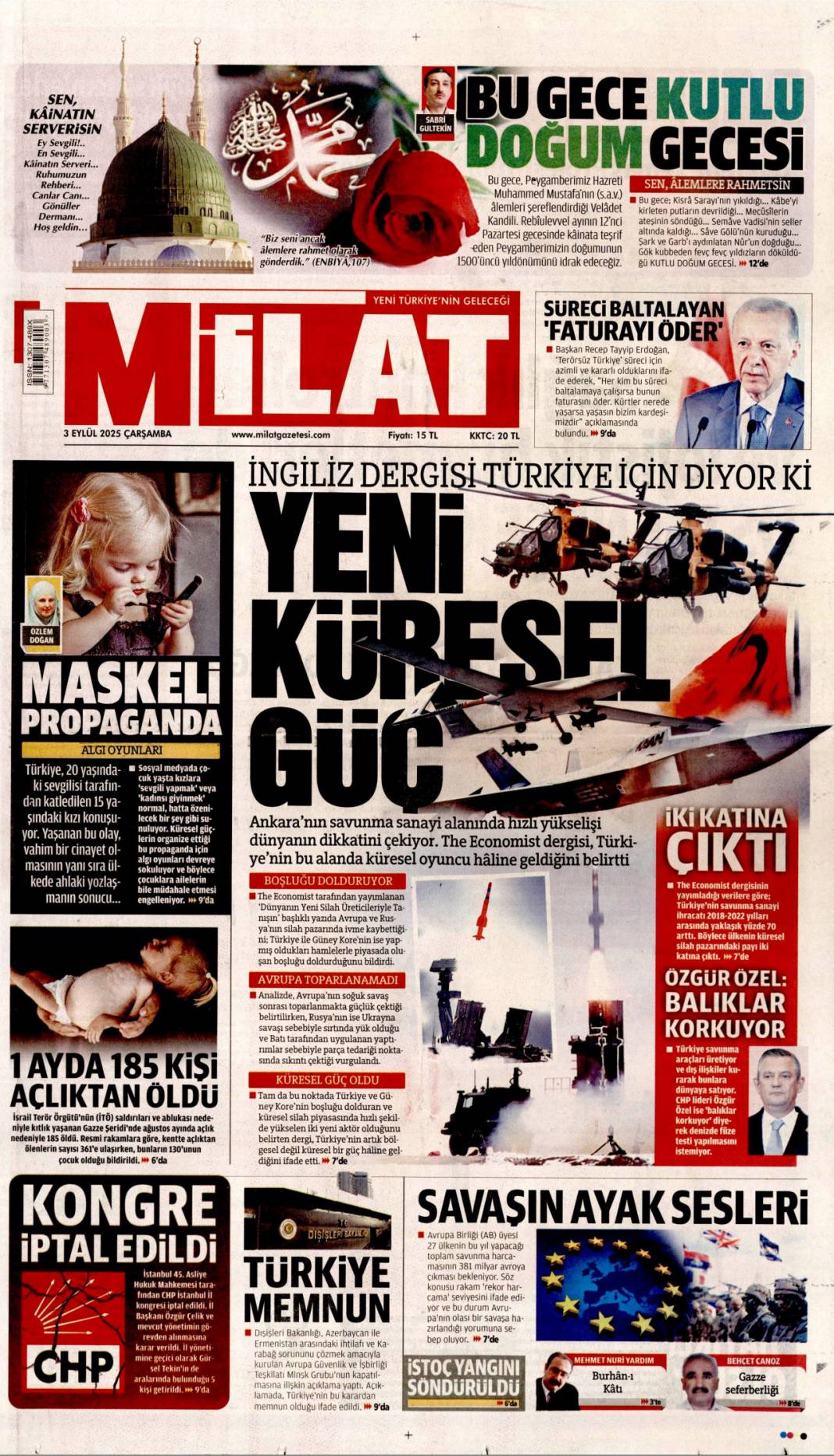 İstanbul'da CHP'ye kayyum: 3 Eylül 2025 Çarşamba güncel gazete manşetleri... 13