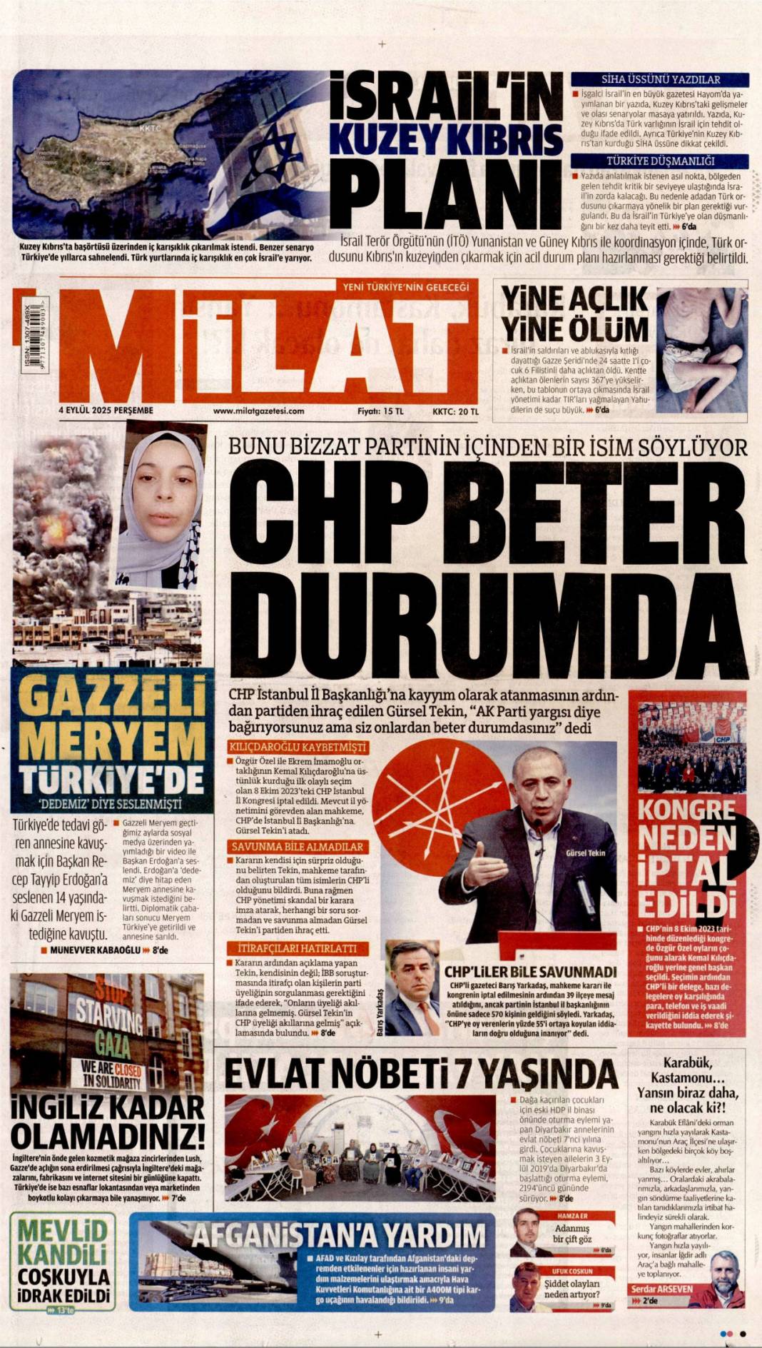 CHP'li başkandan bankamatikçi itiraf: 4 Eylül 2025 Perşembe güncel gazete manşetleri... 14