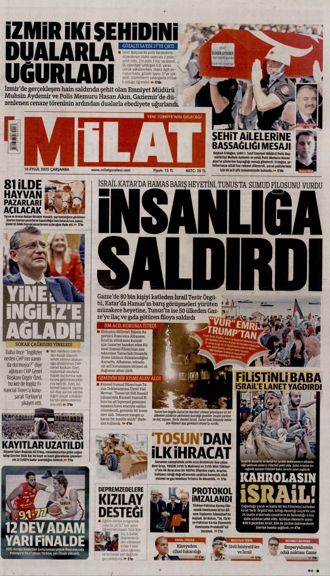 Suç işleyen çocuk cezasını çekecek: 10 Eylül 2025 Çarşamba, güncel gazete manşetleri 5