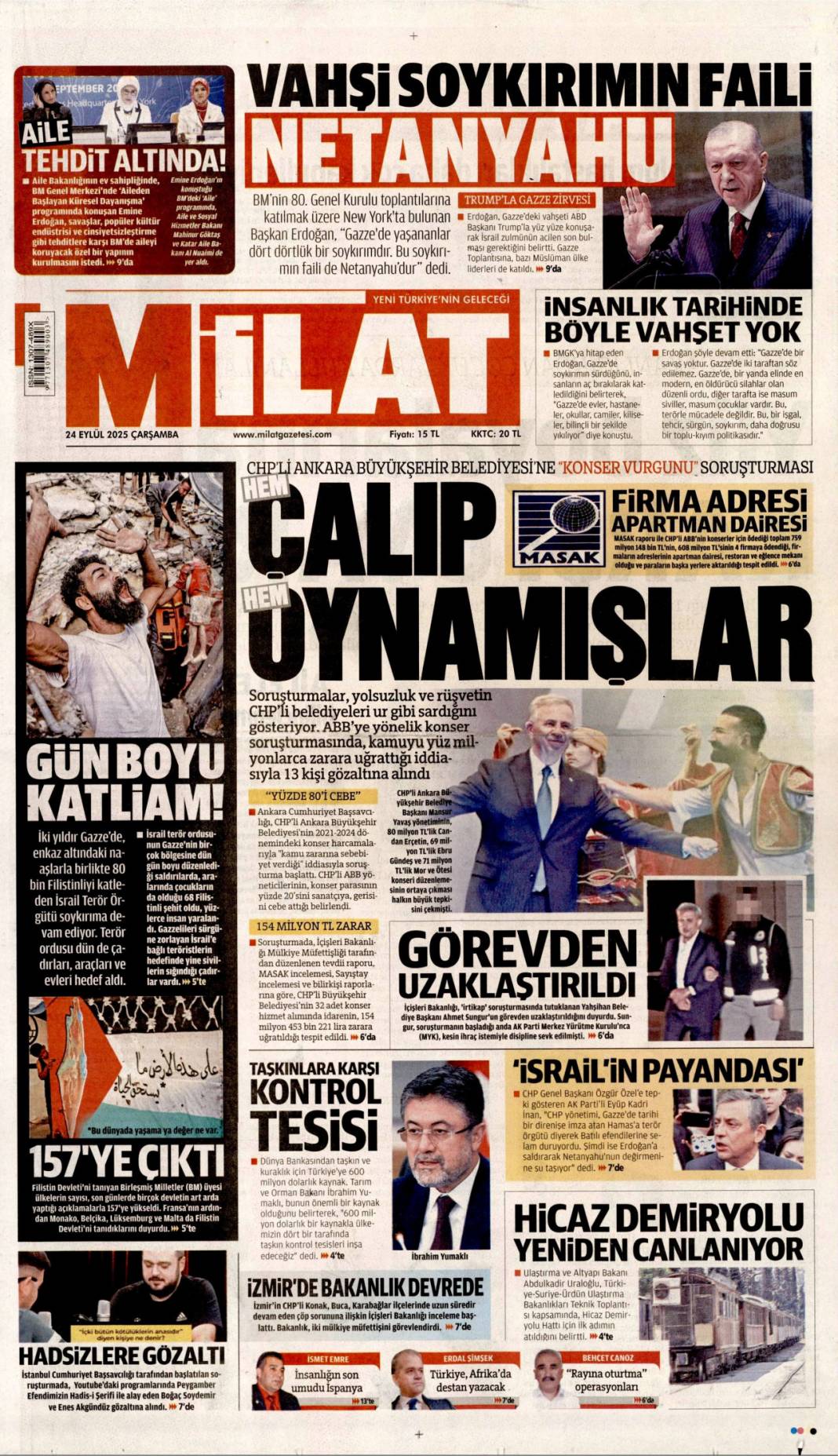 Hangi vicdan buna dayanır: 24 Eylül 2025 Çarşamba güncel gazete manşetleri 10