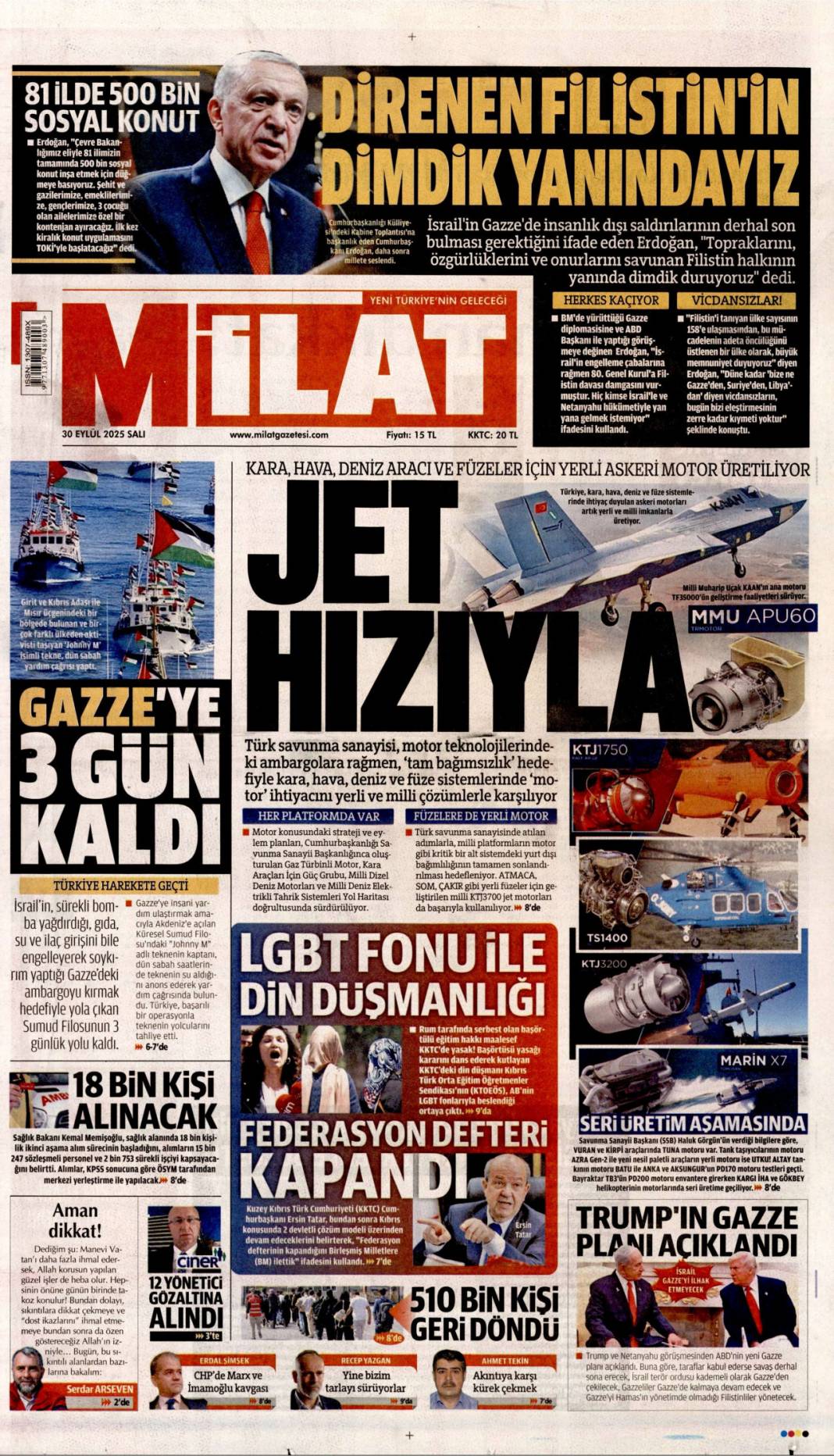 500 bin sosyal konut müjdesi: 30 Eylül 2025 Salı, merak edilen güncel gazete manşetleri 13