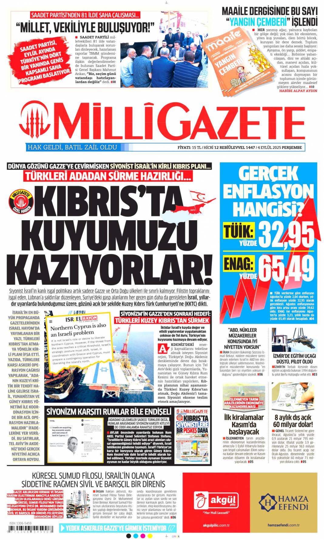 CHP'li başkandan bankamatikçi itiraf: 4 Eylül 2025 Perşembe güncel gazete manşetleri... 15