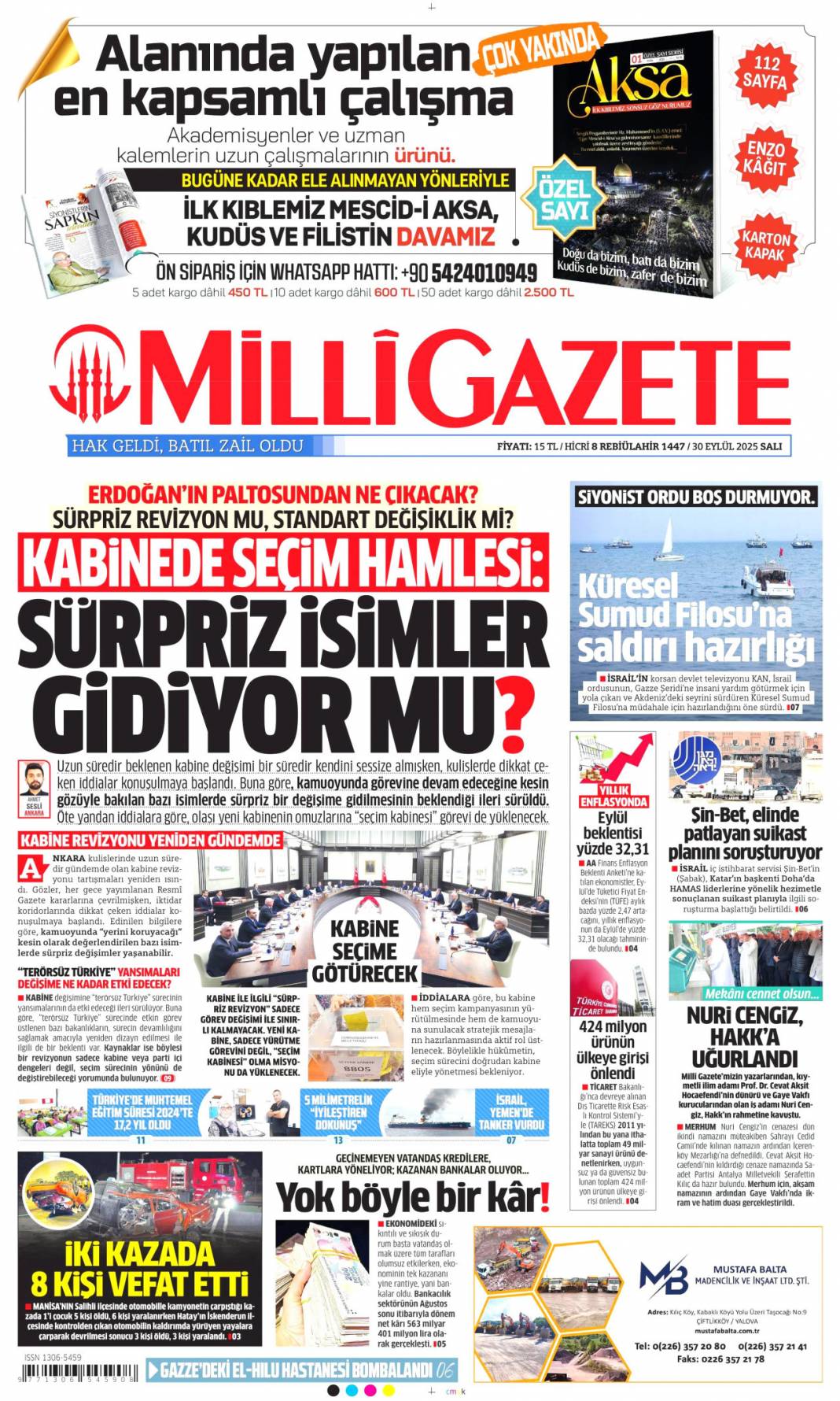 500 bin sosyal konut müjdesi: 30 Eylül 2025 Salı, merak edilen güncel gazete manşetleri 18