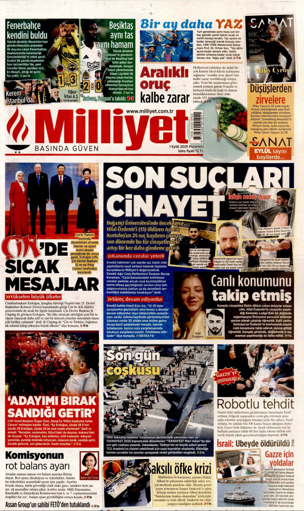 Tabancayla nasıl girdi? 1 Eylül 2025 Pazartesi gazete manşetleri 3