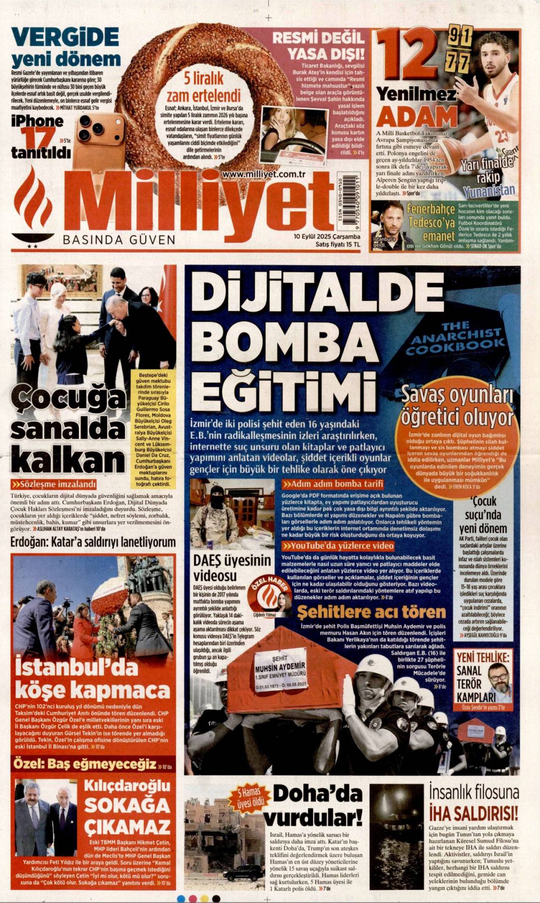 Suç işleyen çocuk cezasını çekecek: 10 Eylül 2025 Çarşamba, güncel gazete manşetleri 8