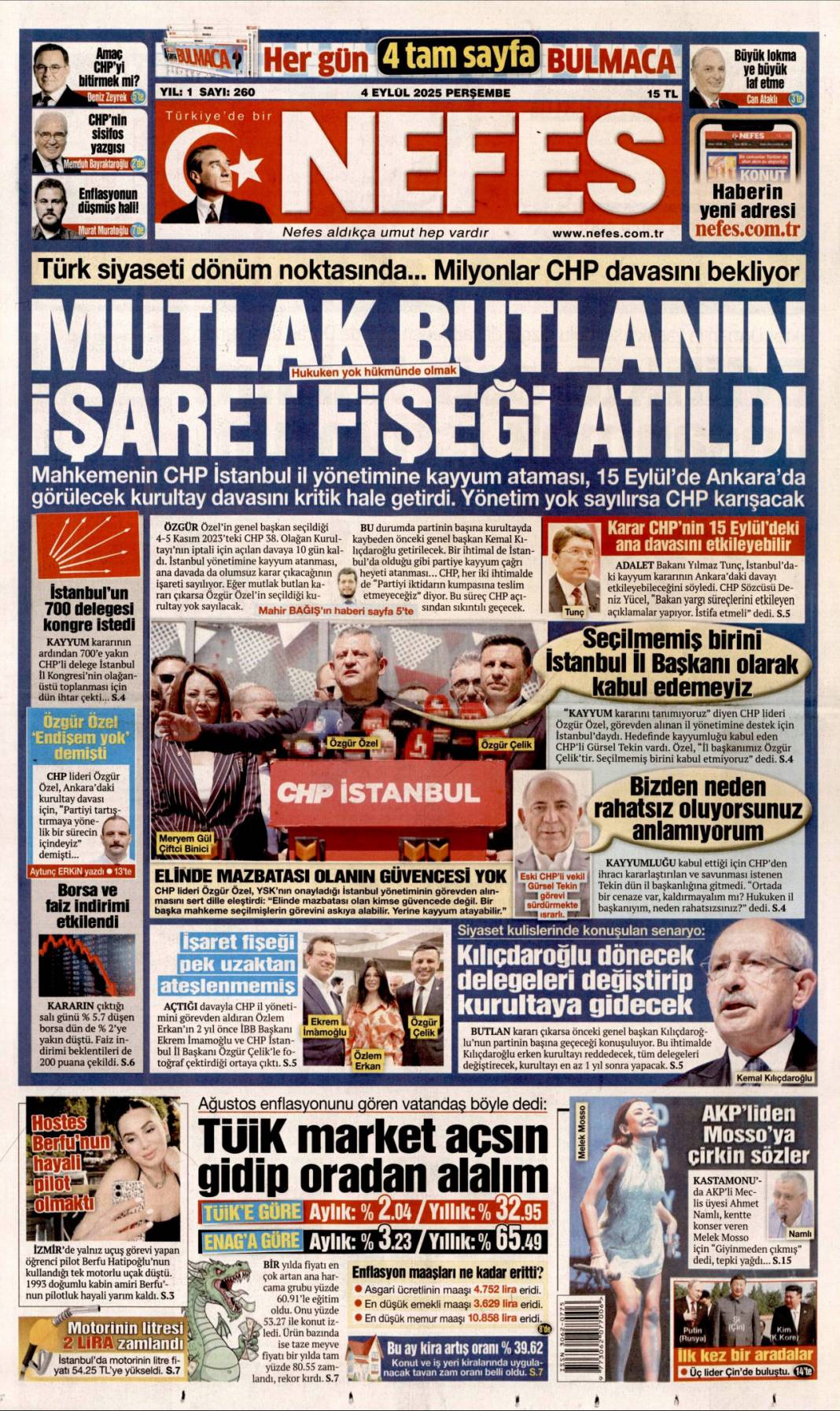 CHP'li başkandan bankamatikçi itiraf: 4 Eylül 2025 Perşembe güncel gazete manşetleri... 16