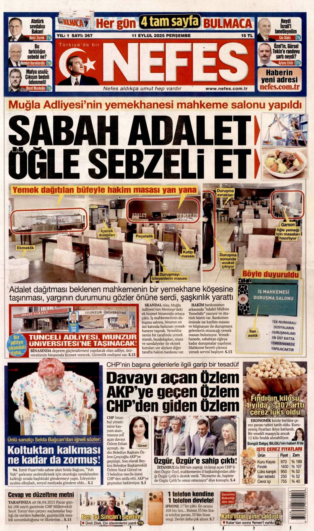 Katmerli yolsuzluk: 11 Eylül 2025 Perşembe güncel gazete manşetleri 12