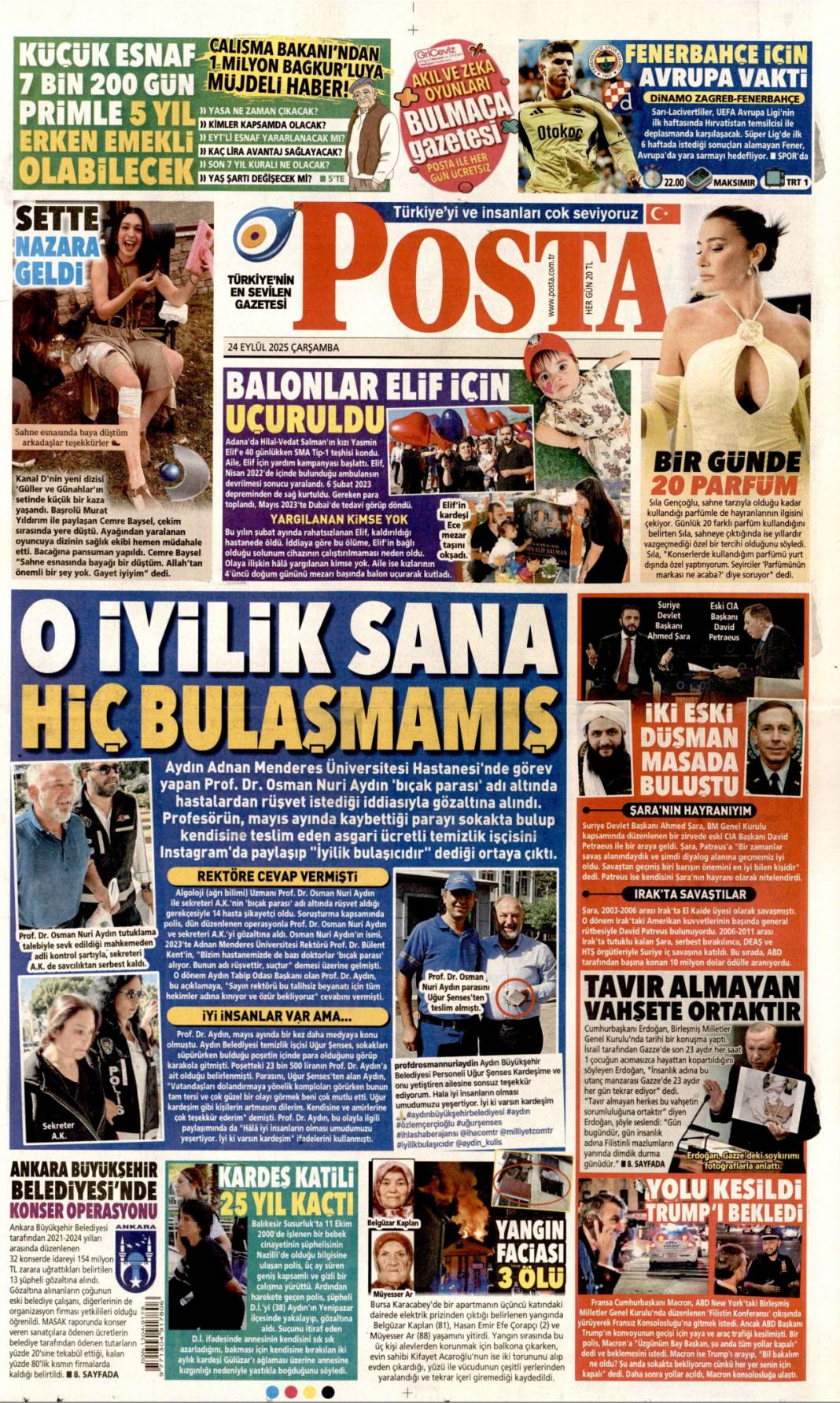 Hangi vicdan buna dayanır: 24 Eylül 2025 Çarşamba güncel gazete manşetleri 14