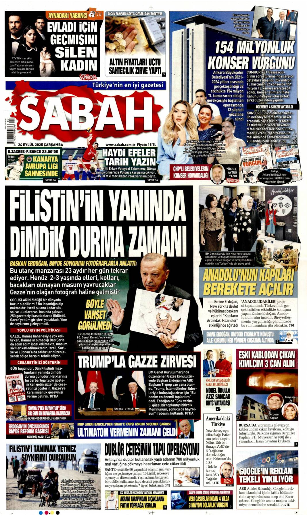 Hangi vicdan buna dayanır: 24 Eylül 2025 Çarşamba güncel gazete manşetleri 3