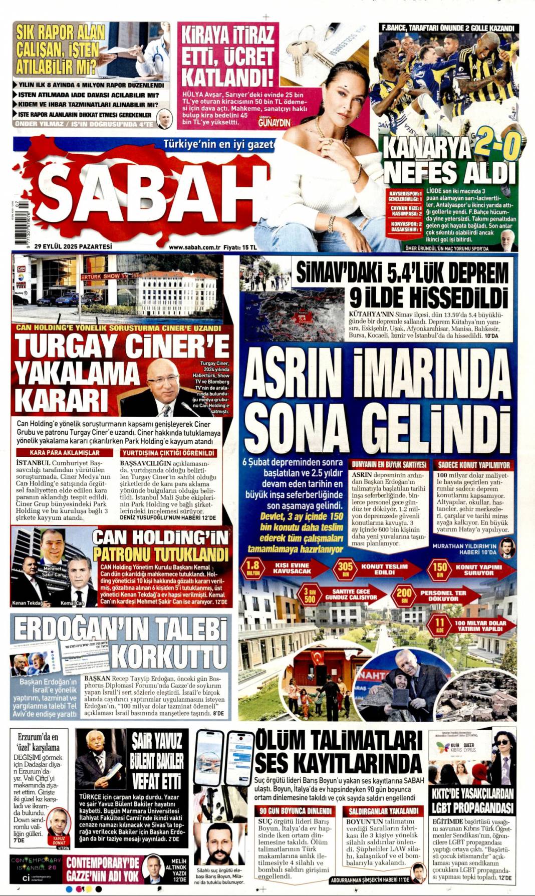 Biz bize yeteriz: 29 Eylül 2025 Pazartesi merak edilen güncel gazete manşetleri... 3