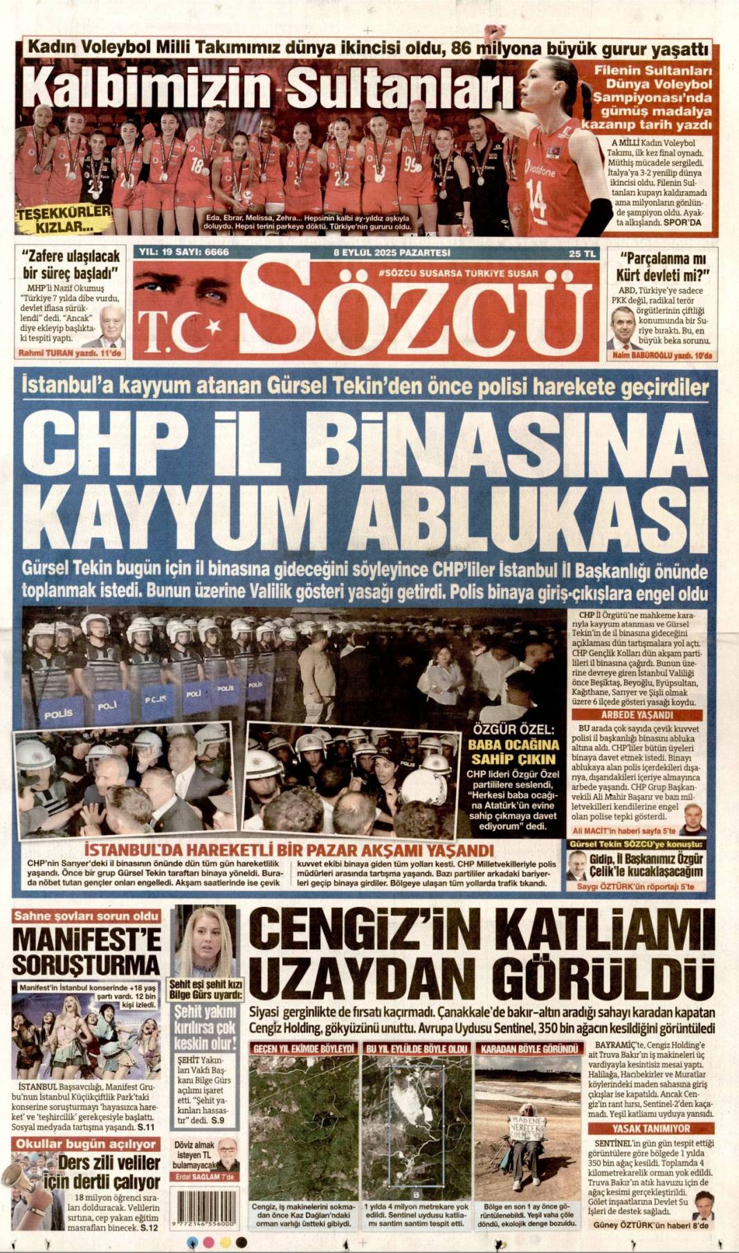 40 Milyonluk 'maaş' müdürü yaktı: 8 Eylül 2025 Pazartesi, güncel gazete manşetleri... 17
