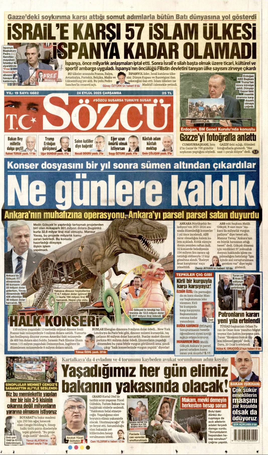 Hangi vicdan buna dayanır: 24 Eylül 2025 Çarşamba güncel gazete manşetleri 16