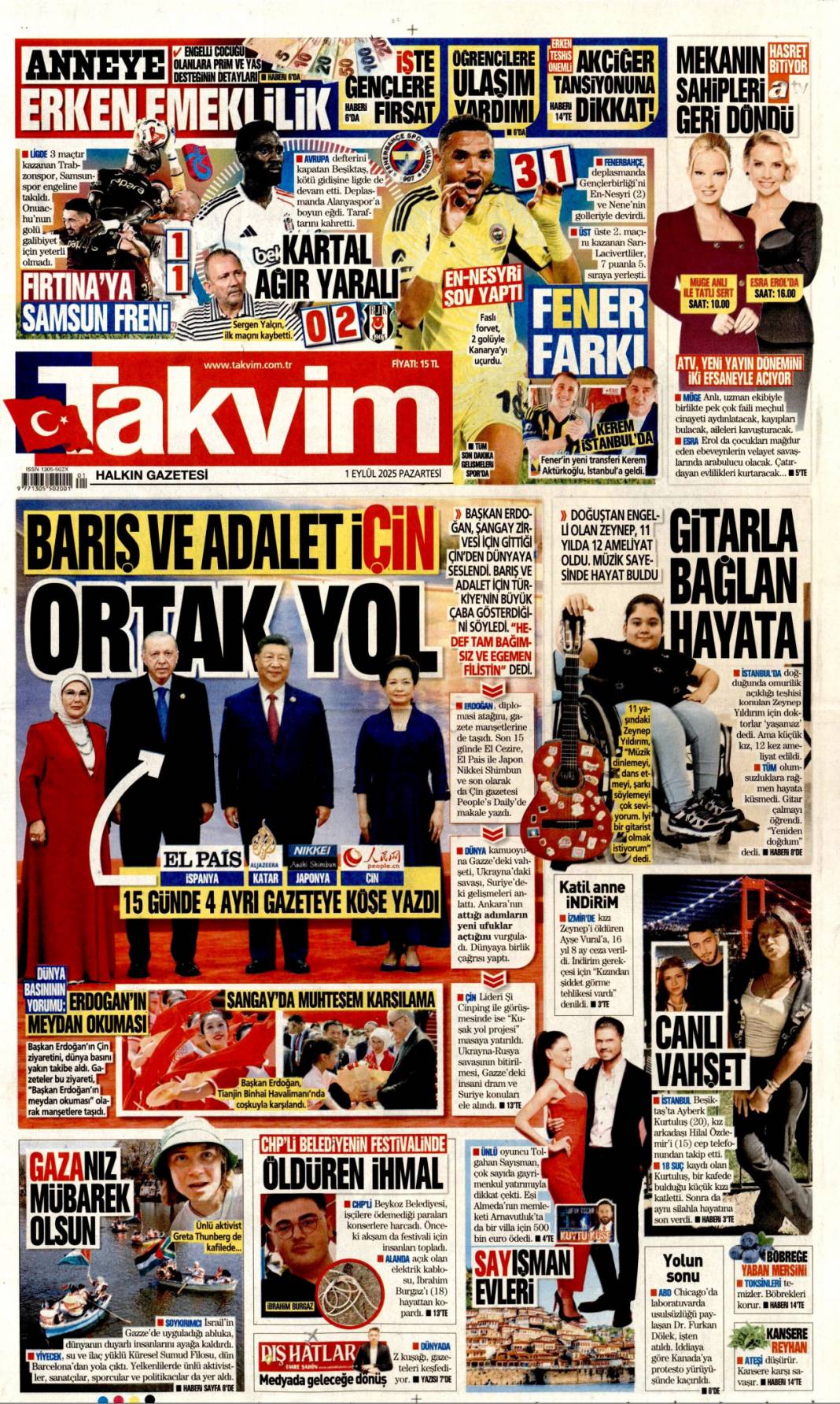 Tabancayla nasıl girdi? 1 Eylül 2025 Pazartesi gazete manşetleri 19