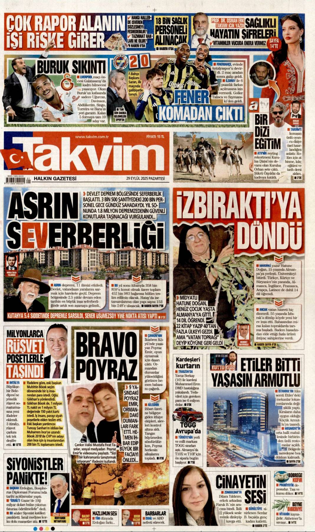 Biz bize yeteriz: 29 Eylül 2025 Pazartesi merak edilen güncel gazete manşetleri... 14