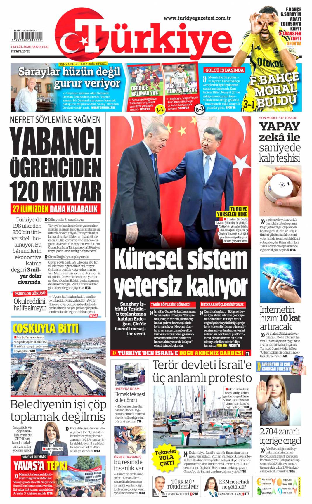 Tabancayla nasıl girdi? 1 Eylül 2025 Pazartesi gazete manşetleri 2