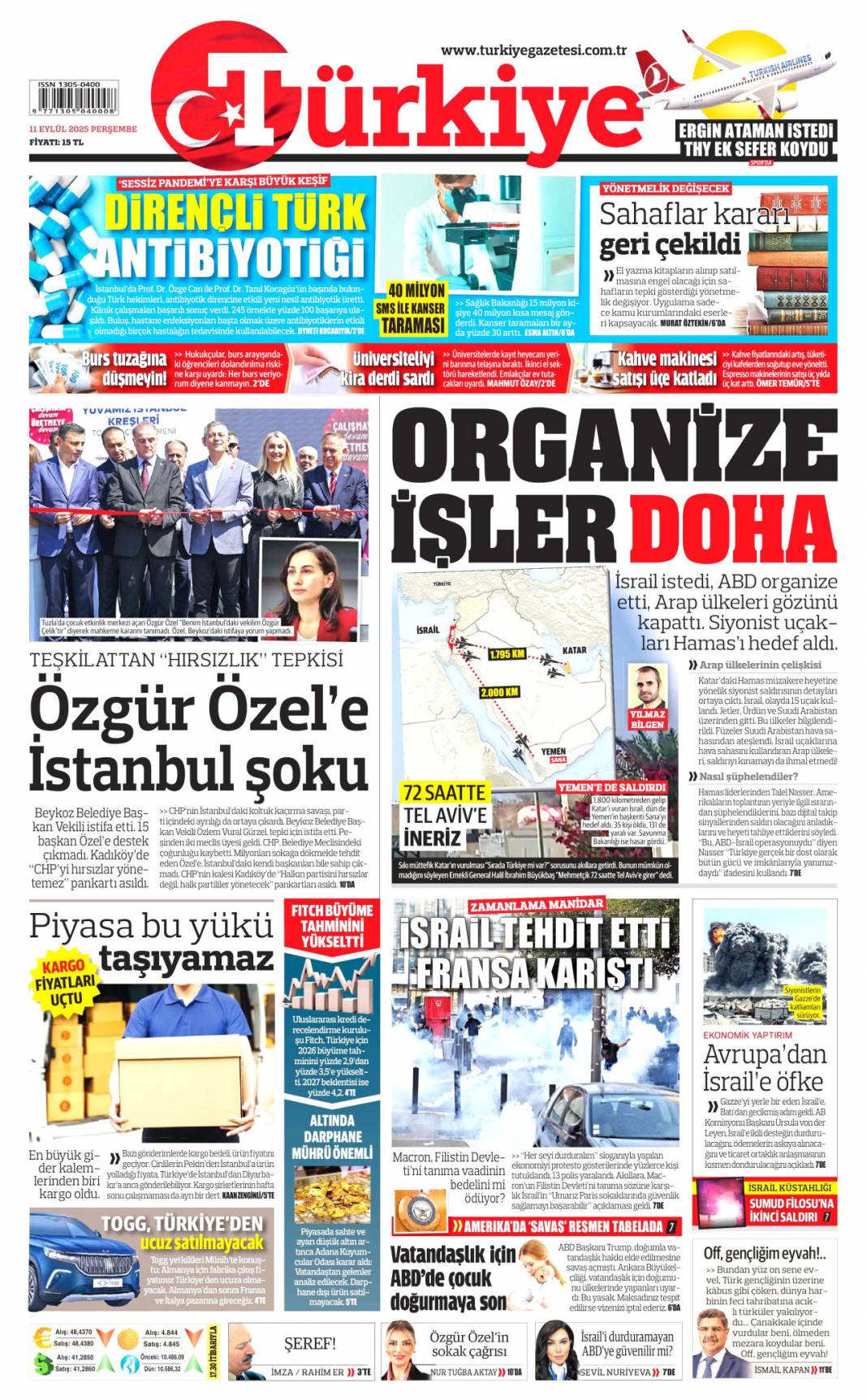 Katmerli yolsuzluk: 11 Eylül 2025 Perşembe güncel gazete manşetleri 2