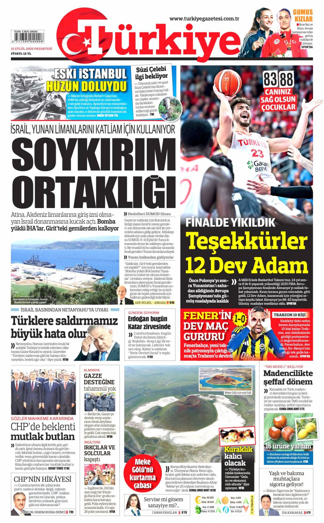 CHP için kritik gün! 15 Eylül 2025 Pazartesi güncel gazete manşetleri 4