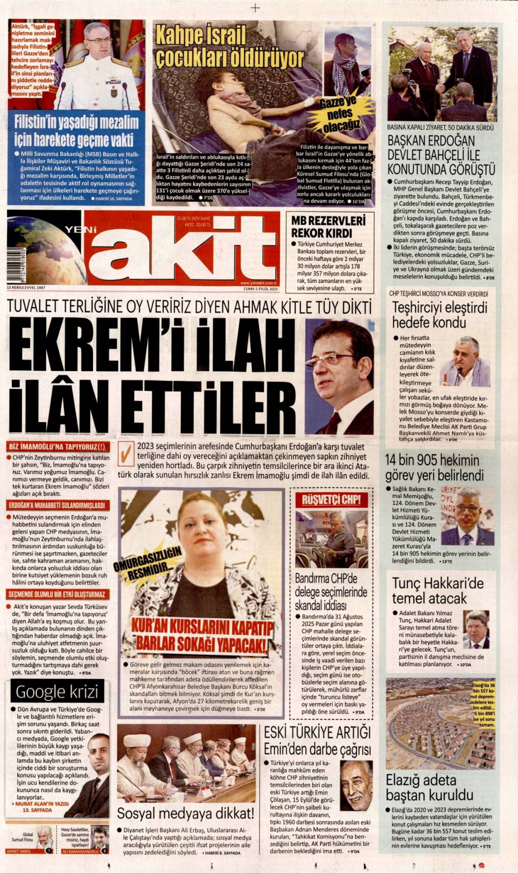 ''Tehditten kormam'' dedi, vahşice katledildi: 5 Eylül 2025 Cuma güncel gazete manşetleri 5