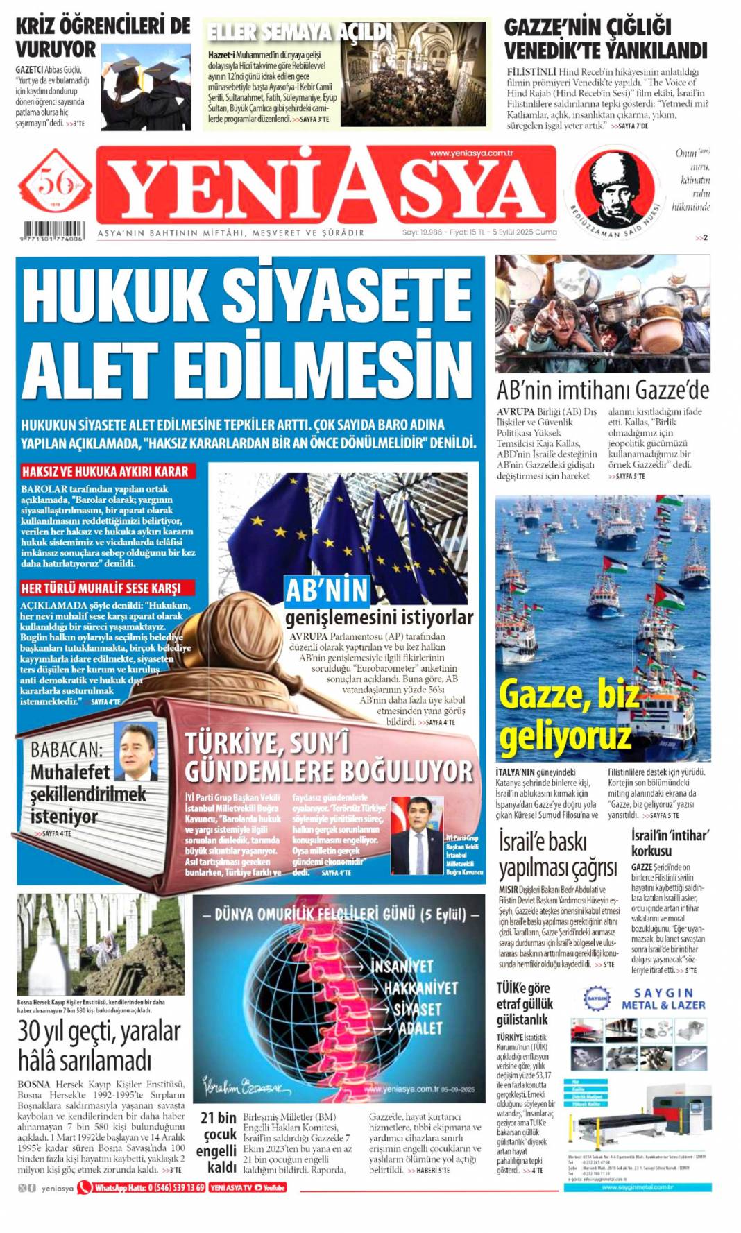 ''Tehditten kormam'' dedi, vahşice katledildi: 5 Eylül 2025 Cuma güncel gazete manşetleri 7