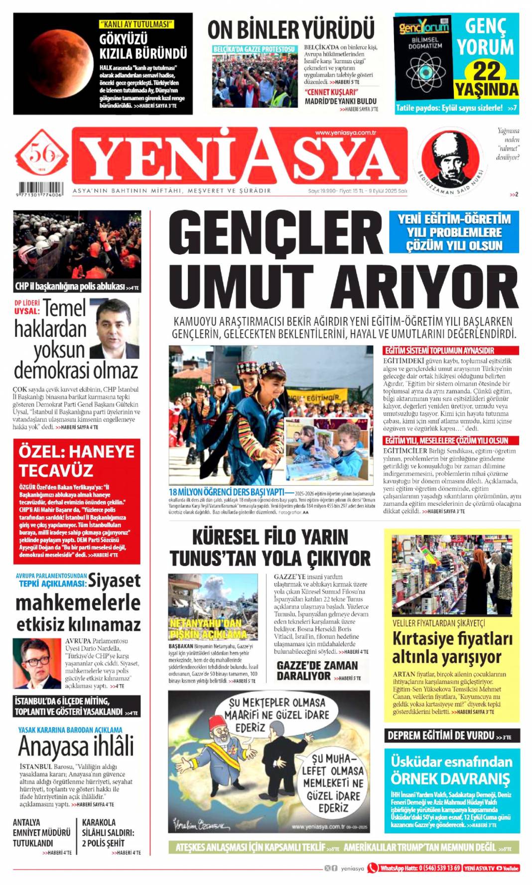 Para kulesini kapattılar: 9 Eylül 2025 Salı güncel gazete manşetleri 21