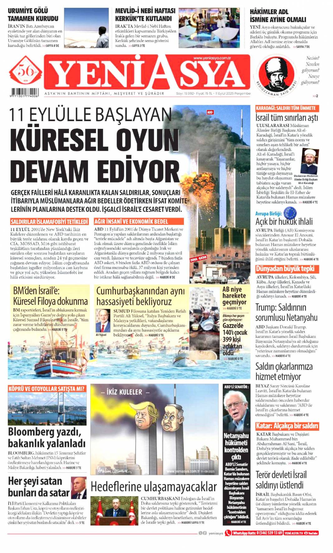 Katmerli yolsuzluk: 11 Eylül 2025 Perşembe güncel gazete manşetleri 21