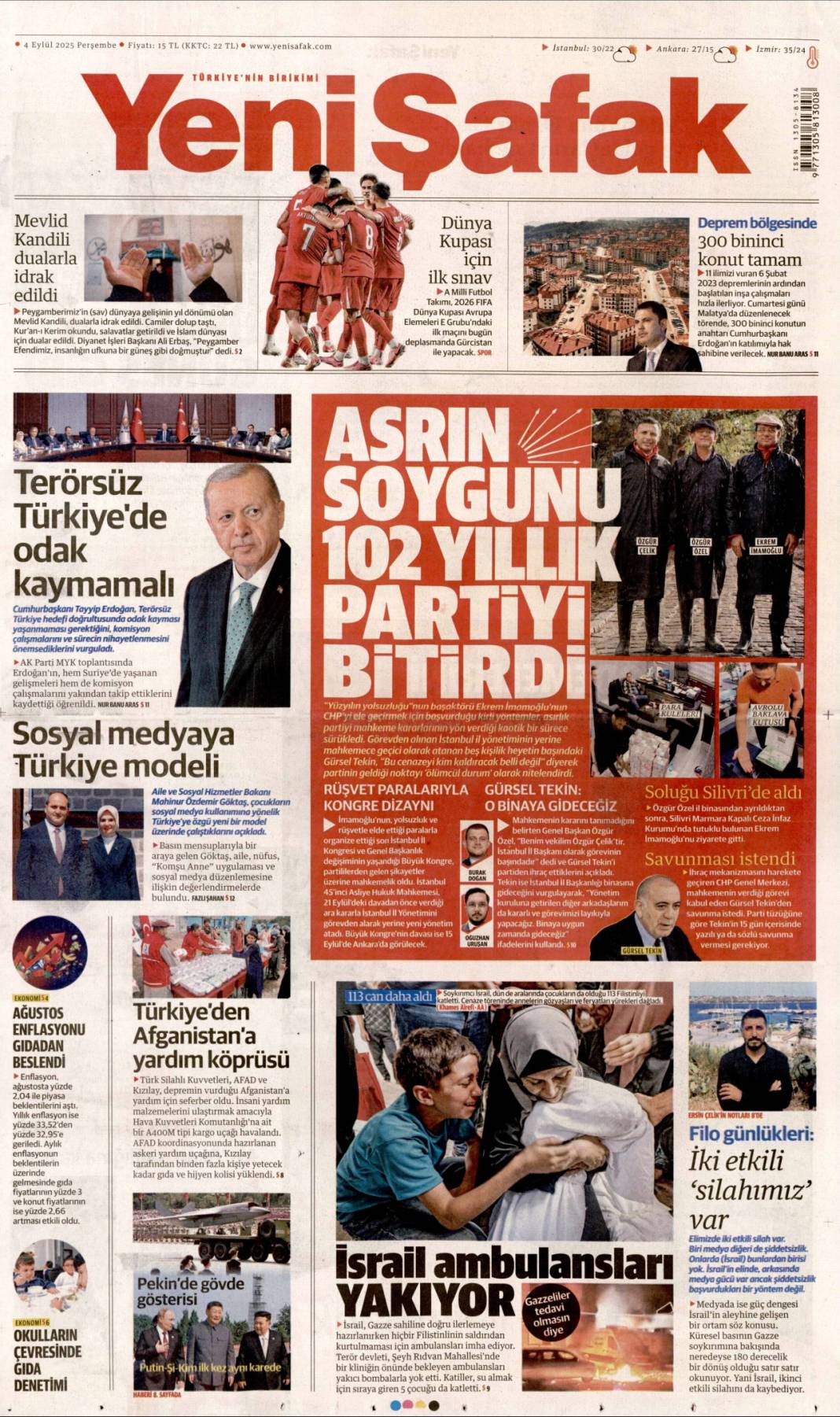 CHP'li başkandan bankamatikçi itiraf: 4 Eylül 2025 Perşembe güncel gazete manşetleri... 23