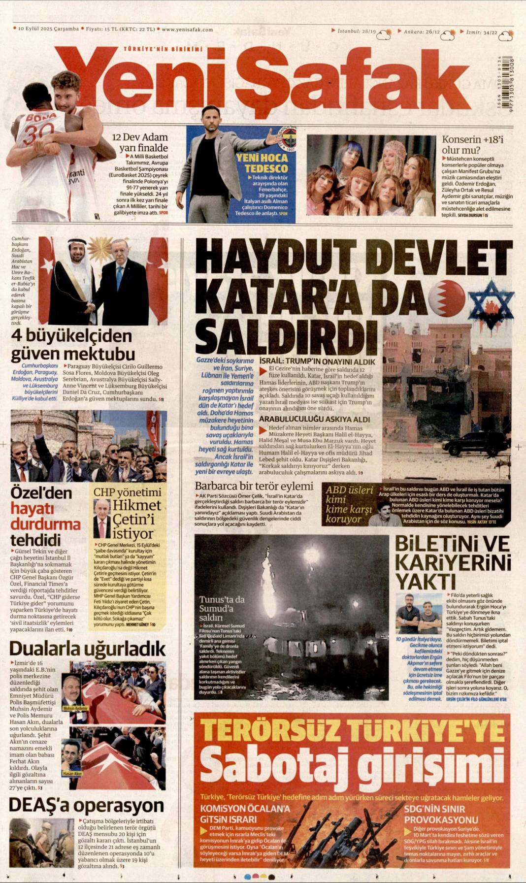 Suç işleyen çocuk cezasını çekecek: 10 Eylül 2025 Çarşamba, güncel gazete manşetleri 7