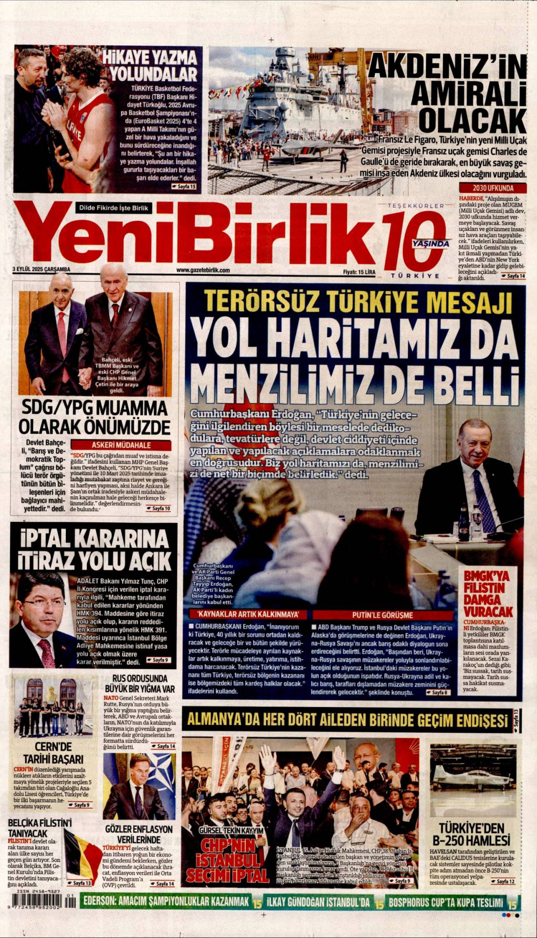 İstanbul'da CHP'ye kayyum: 3 Eylül 2025 Çarşamba güncel gazete manşetleri... 19