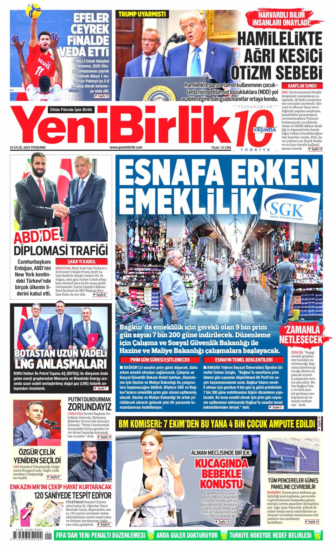 Zirvede 7 başlık konuşulacak: 25 Eylül 2025 Perşembe, güncel gazete manşetleri 23