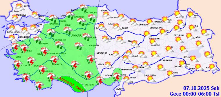 Meteorolojiden peş peşe uyarı: Su baskınlarına dikkat! O bölgelerde kuvvetli yağış etkili olacak! Bugün hava nasıl, Salı günü hava nasıl olacak? 4