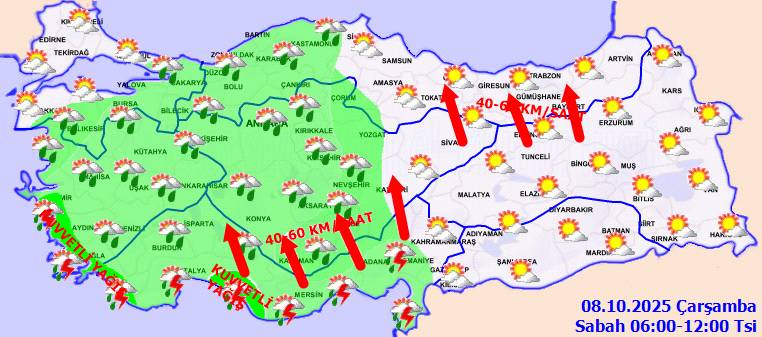 Meteoroloji o bölgelere dikkat çekti: Gök gürültülü sağanak yağış etkili olacak! Bugün hava nasıl, Çarşamba günü hava nasıl? 5