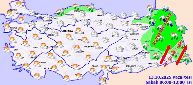 Meteoroloji o bölgeleri, su baskınlarına karşı uyardı: Bugün hava nasıl, Pazartesi hava nasıl olacak? 6