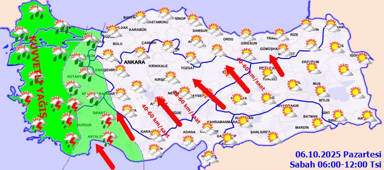 Meteorolojiden peş peşe uyarı: Su baskınlarına dikkat! O bölgelerde kuvvetli yağış etkili olacak! Bugün hava nasıl, Salı günü hava nasıl olacak? 10