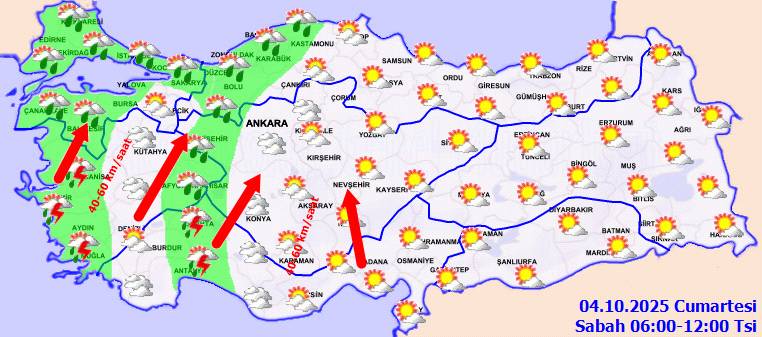 Meteorolojiden uyarı: Hafta sonu plan yapmayın, o bölgelerde etkili olacak! Bugün hava nasıl, Cumartesi hava nasıl olacak? 4
